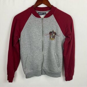 Primark Harry Potter Zip-Up Varsity Style Gryffindor Graphic Sweater